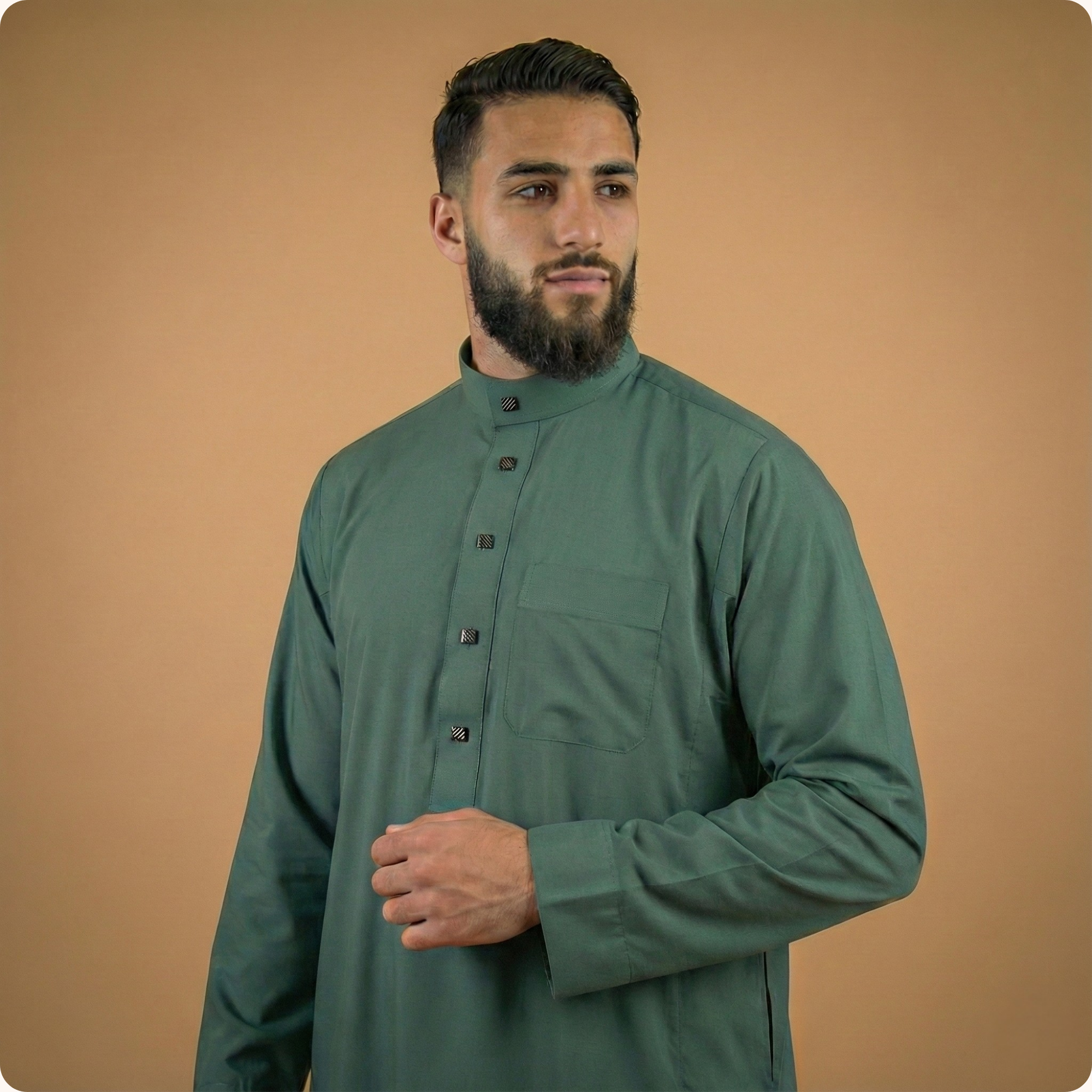 Qamis Saoudien Prisme | Vert Impérial