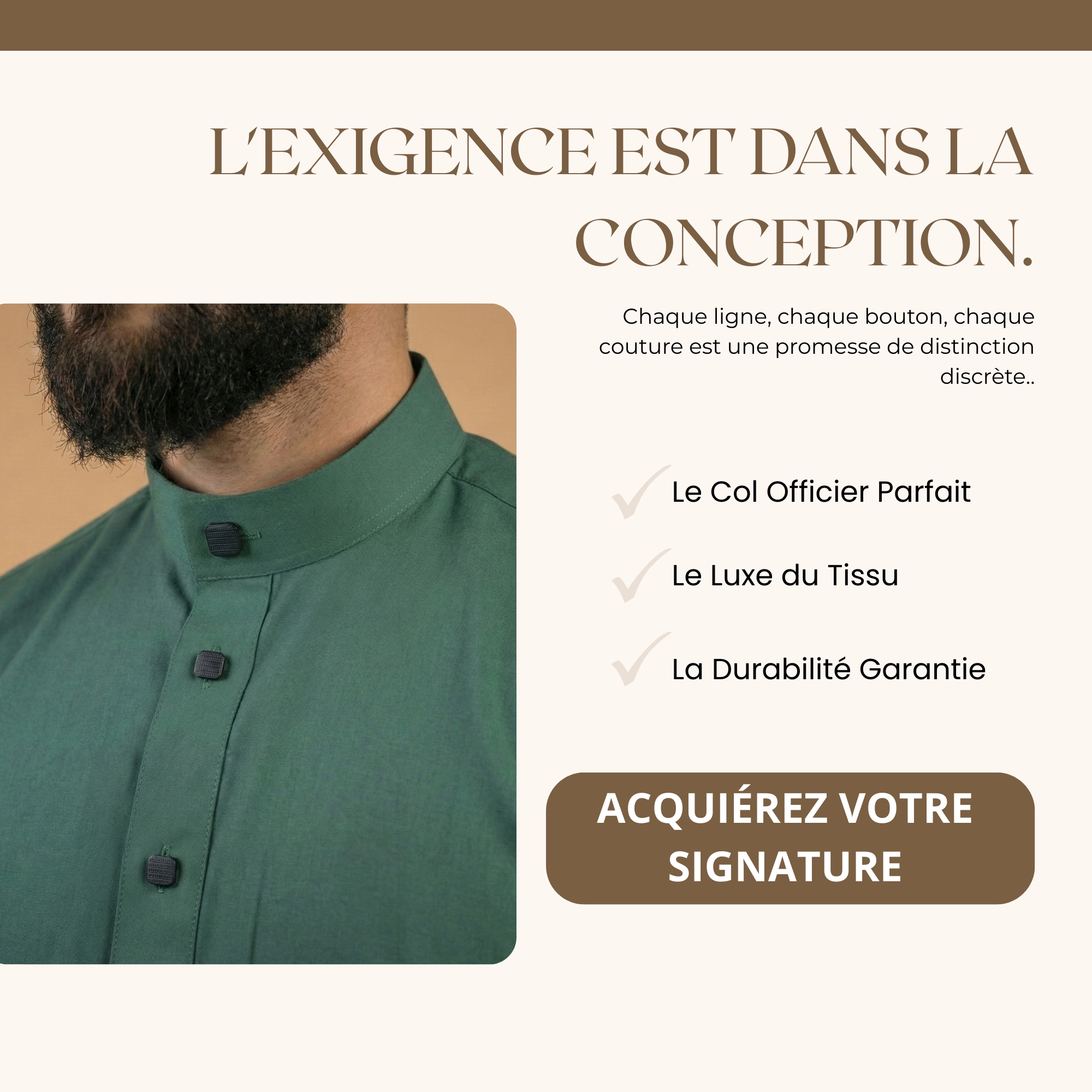 Qamis Saoudien Prisme | Vert Impérial