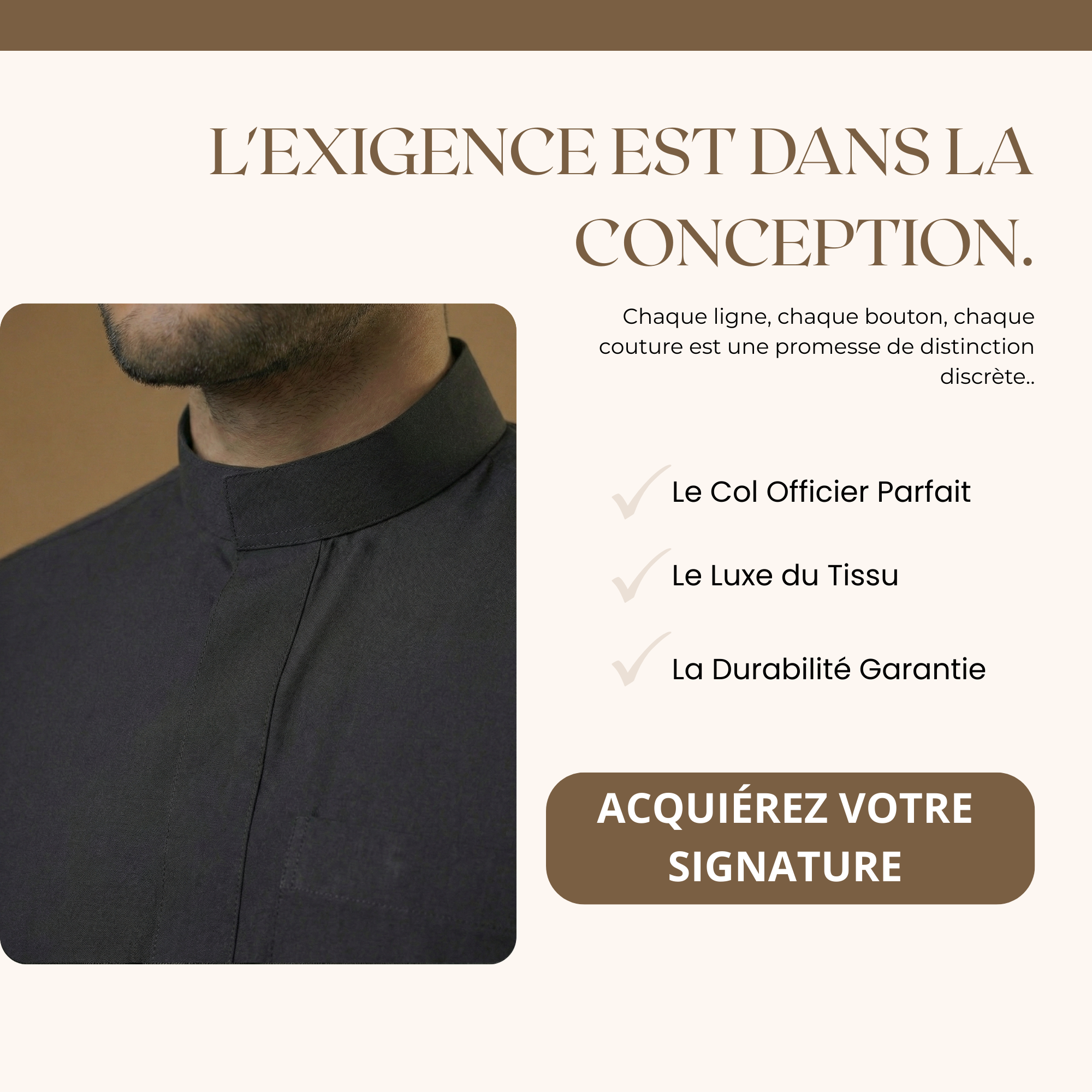Qamis Saoudien Aube & Obscurité | Noir Profond